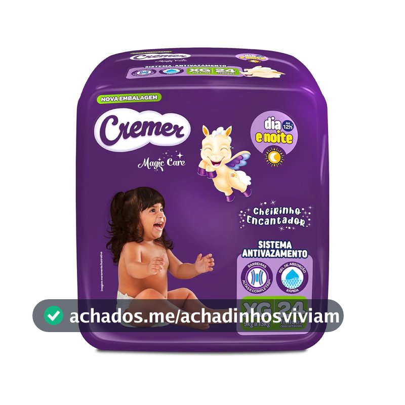 Fralda Cremer XG, 24 Unidades
