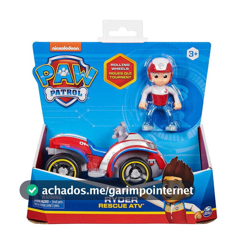 Patrulha Canina - Veiculo Solido Ryder, Sunny, Multicor