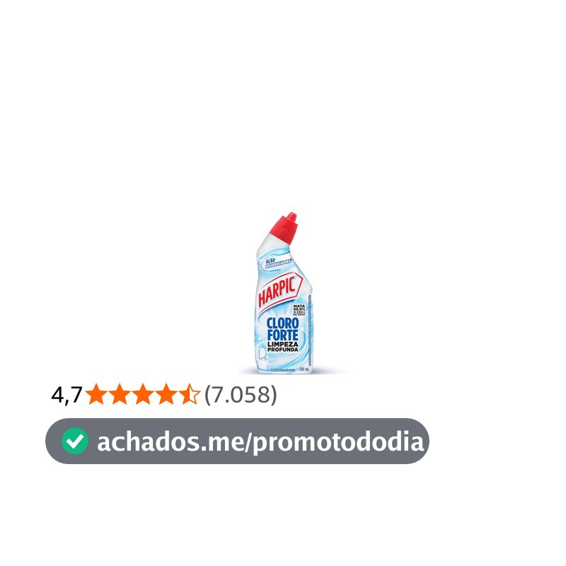 Harpic Cloro Forte, Desinfetante e Desodorizador Sanitário, 200ml