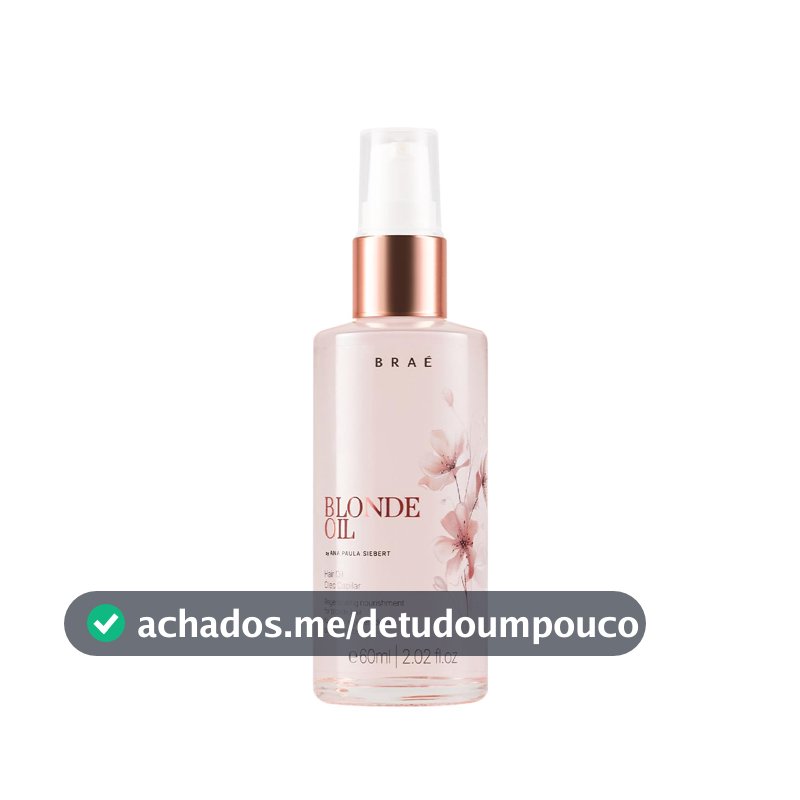 Óleo Capilar BRAÉ Blonde Oil 60ml - Brilho Intenso e Maciez, Controle de Frizz e Pontas Duplas, Fragrância Sofisticada