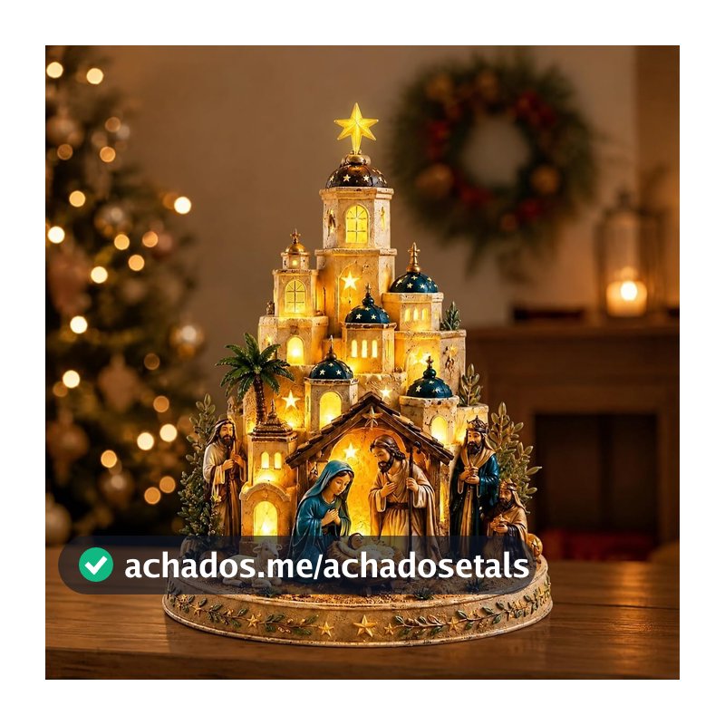 Estatueta da Torre de Luz da Igreja da Natividade de Belém, decoração de