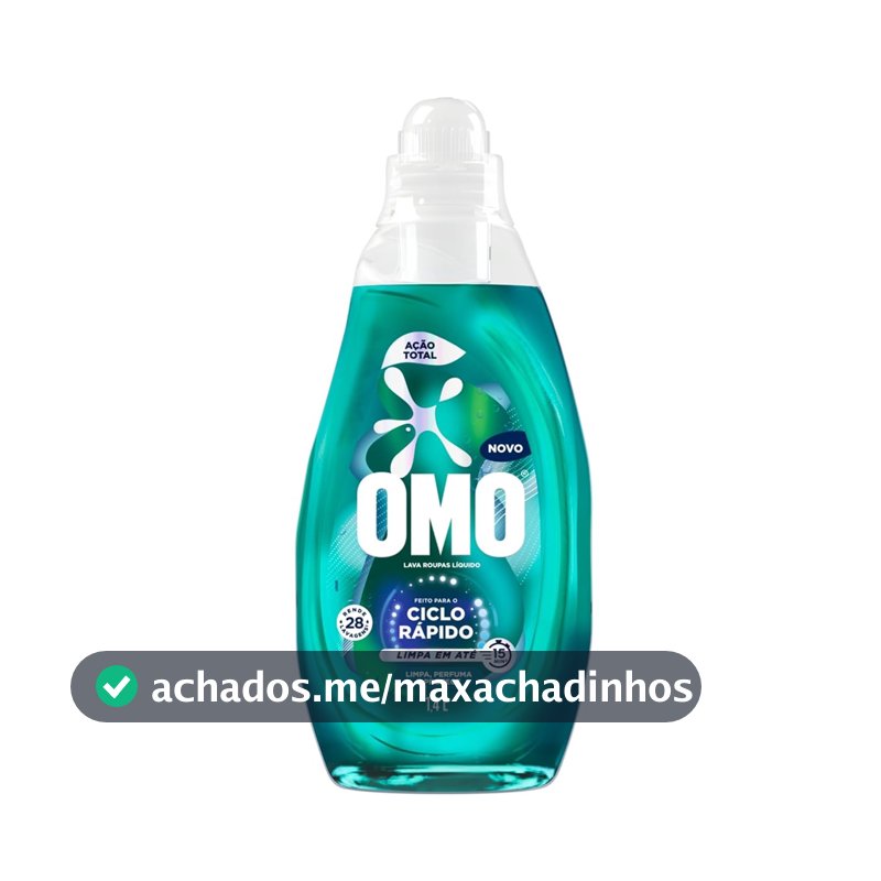 Lava-Roupas Líquido Omo Ciclo Rápido Ação Total Frasco 1,4l