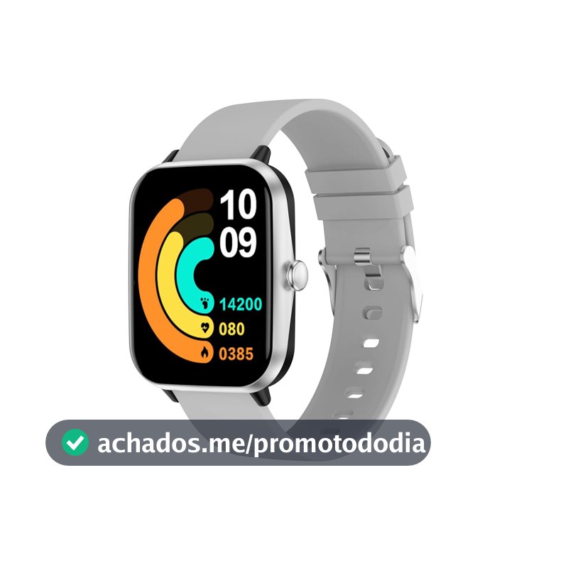 Smartwatch PEJE T6 com Chamadas, Pulseira Extra e 100+ Modos Esportivos