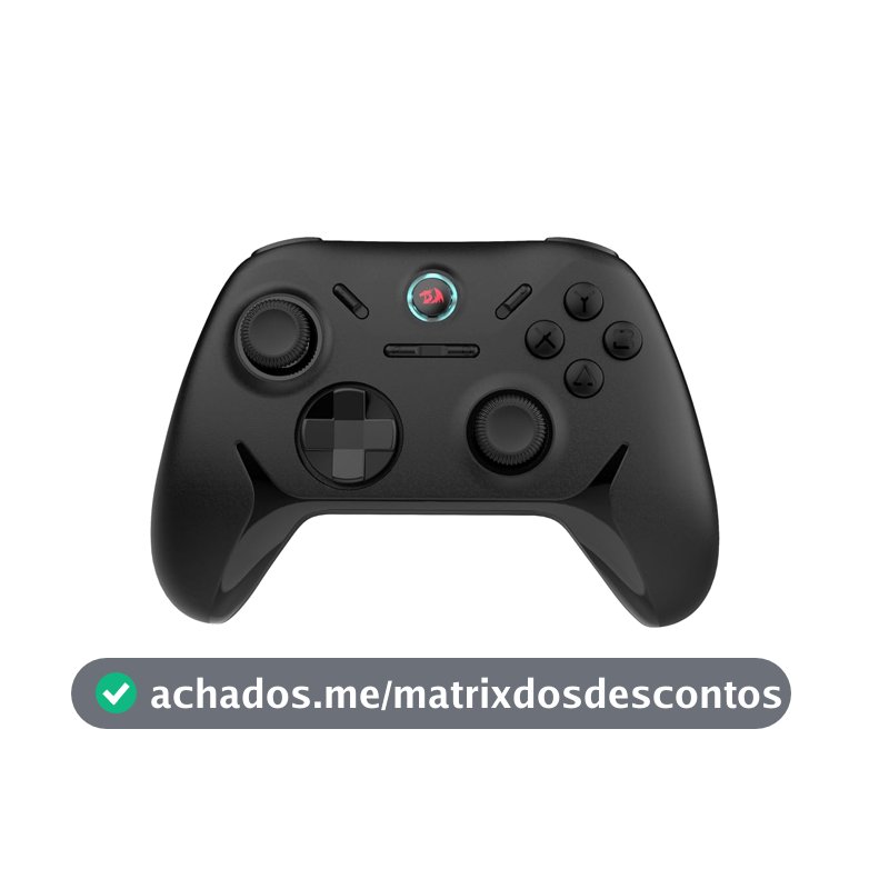 Redragon Controle Gamer Tophis G821 Gamepad Sem Fio 2.4GHz USB-C Analógicos e Gatilhos Hall Effect Compatível c/ PC e Xbox Preto