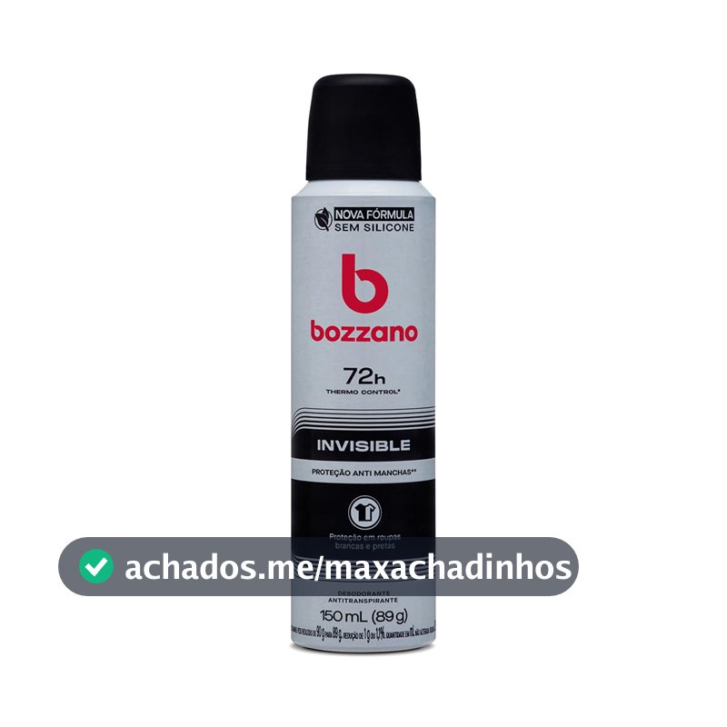 Desodorante Bozzano Aerossol Antitranspirante Masculino Invisible 150ml