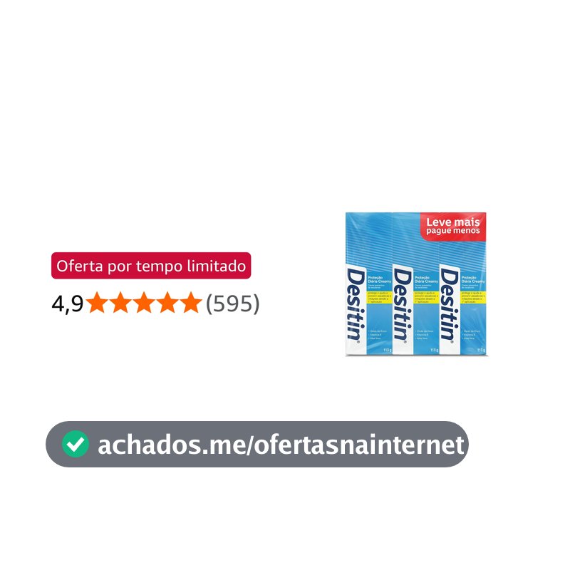 Creme Preventivo de Assaduras Desitin Creamy, Kit com 3 Unidades 113g