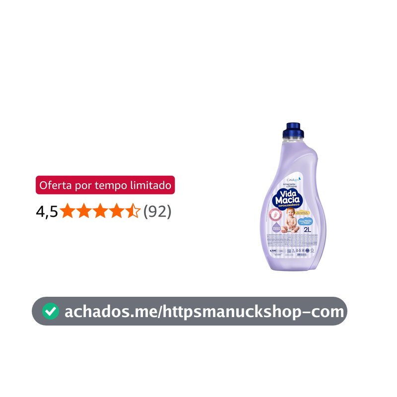Amaciante Vida Macia Glicerina e Amêndoas, 2L