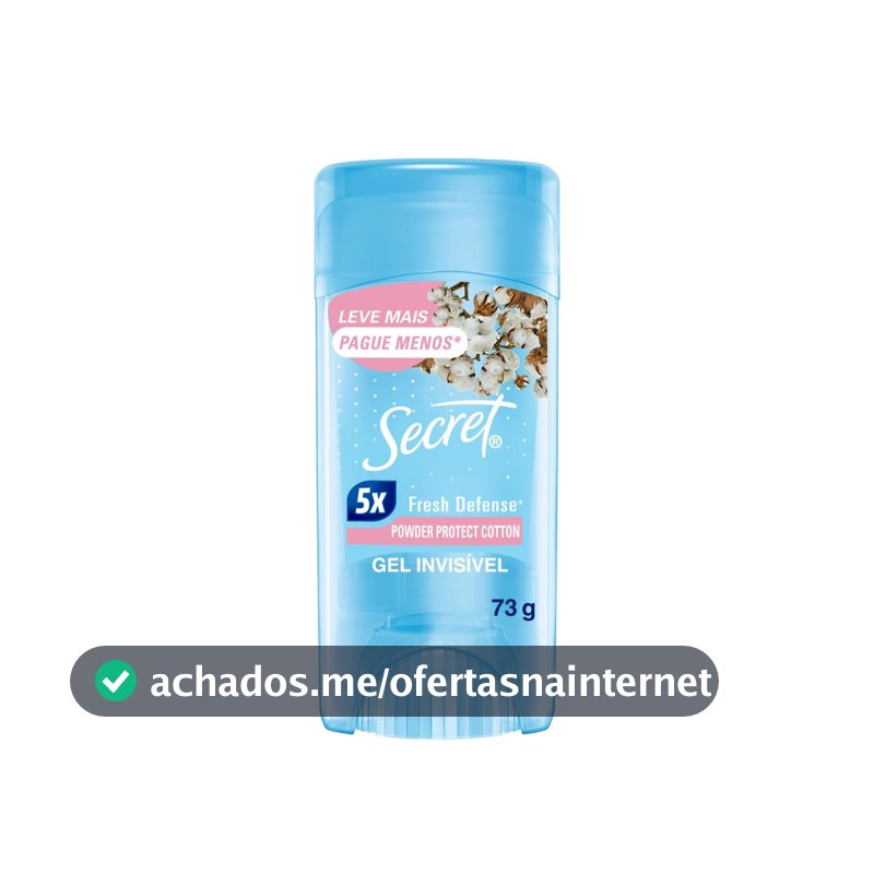 Secret Desodorante Antitranspirante em Gel Proteção de Algodão 73 g