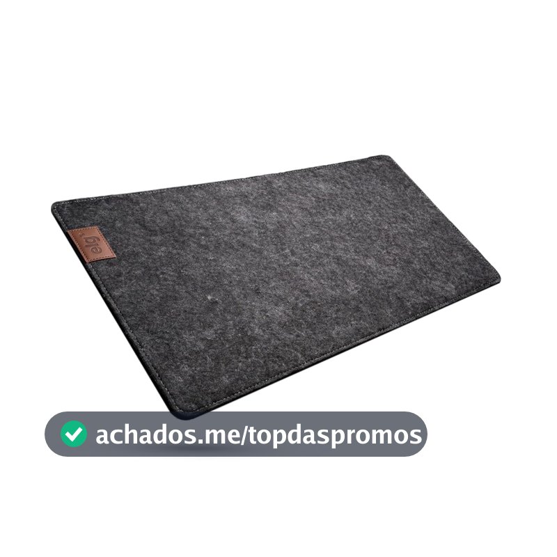 ELG, Mousepad Desk Mat MPEXL-DG, Feltro Premium, Porta-copo em Courino, 900x400x3mm