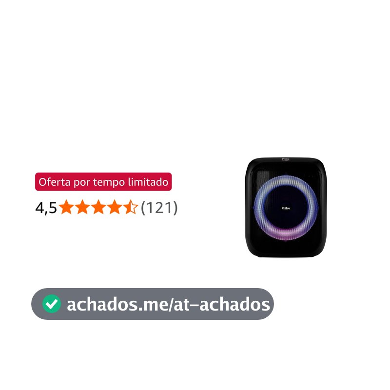 Caixa de Som Amplificada 380W Flash Lights Philco PCX4800