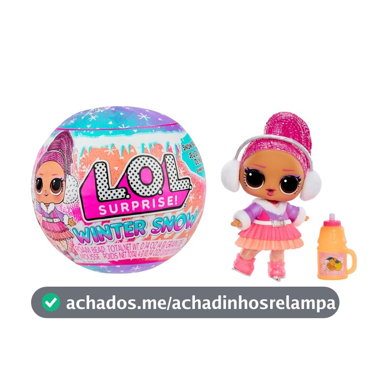 L.O.L. Surprise! Winter Snow Tot - 1 boneca colecionável com uma surpresa de Neve, 8 bonecas para colecionar, inclui modas e acessórios de gelados, para crianças +4 anos