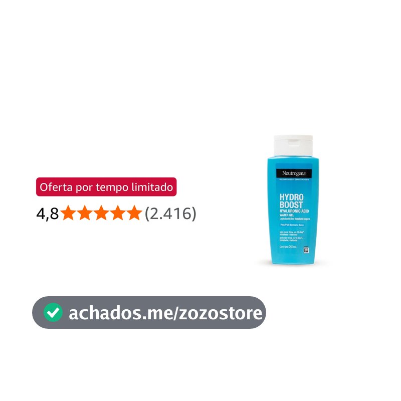 Hidratante Corporal em Gel Neutrogena Hydro Boost, Sem Perfume, 200ml