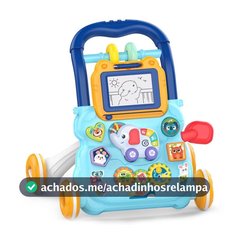 Andador Empurrador Infantil Musical Educativo Azul Yuupi