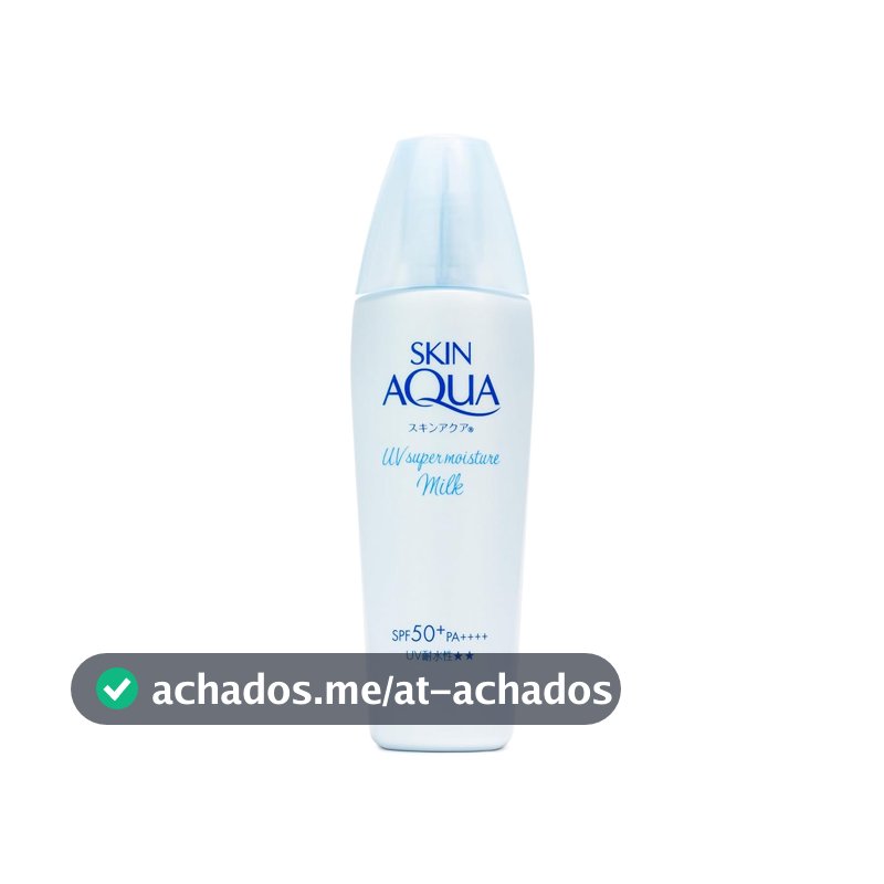 SKIN AQUA® Super Moisture Milk 40g - Protetor Solar Facial sem cor FPS50 com Ácido Hialurônico e Textura Leve