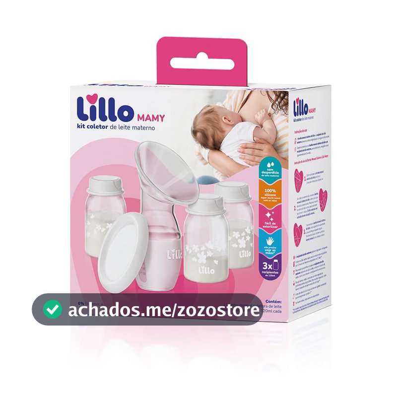 KIT COLETOR DE LEITE MATERNO LILLO MAMY