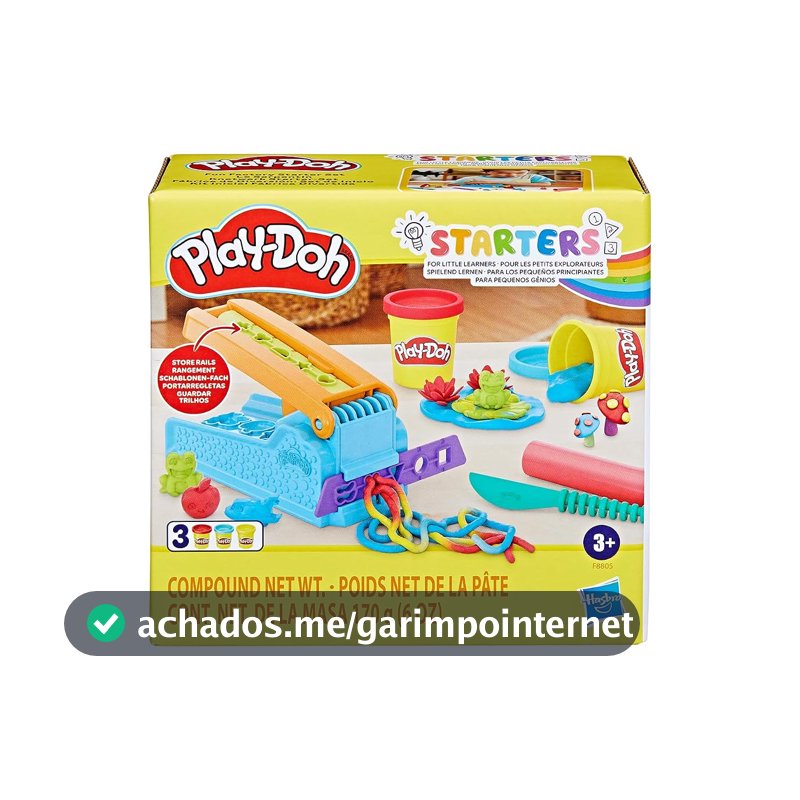 Play-Doh, Massinha de Modelar Infantil, Kit Inicial Fábrica Divertida - Conjunto de Brinquedo com Acessórios e 3 Potes - A partir de 3 Anos