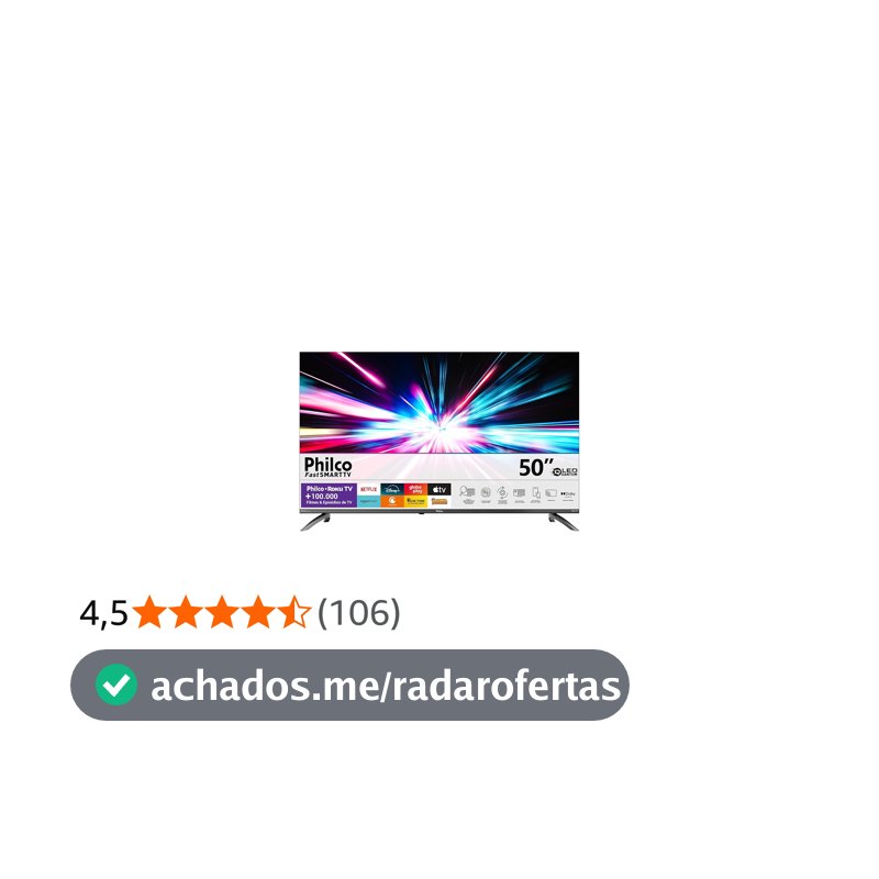 Smart TV 50” Philco P50CRB 4K LED Dolby Audio