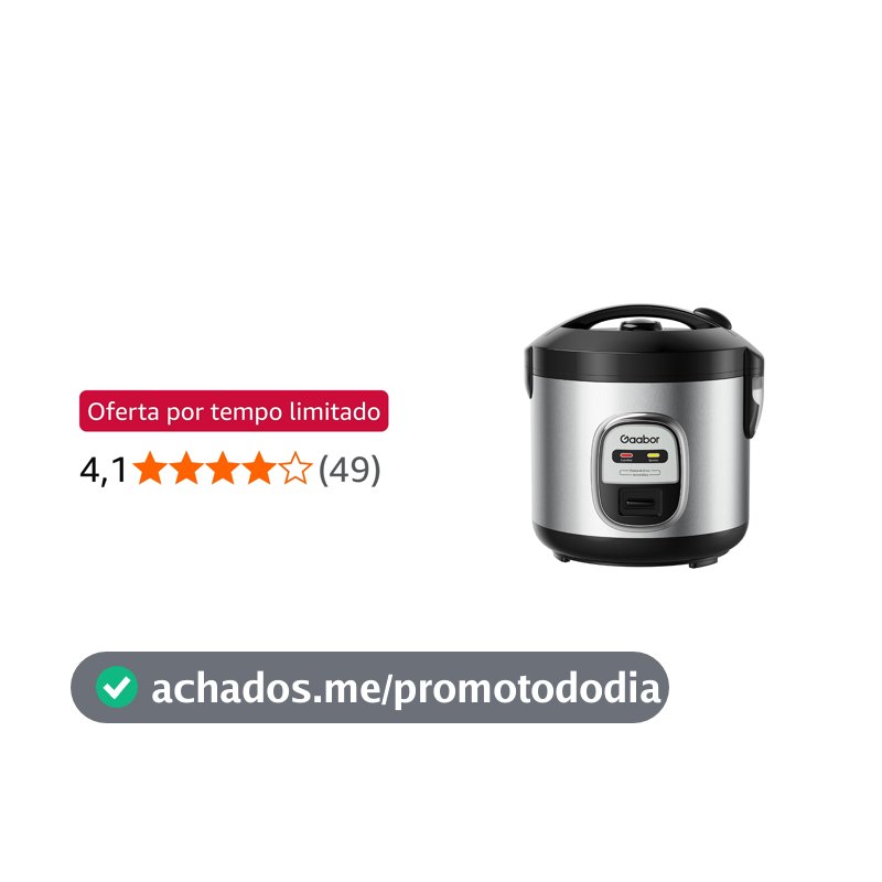 Panela De Arroz Rc-20M01A, 220V, 5 Xícaras 220V - Gaabor