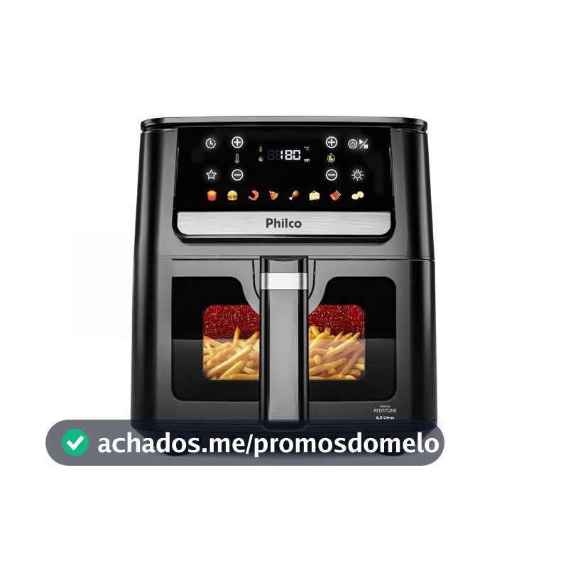 Air Fryer Philco 6,5L Visor Glass 1700W PAF65 127V