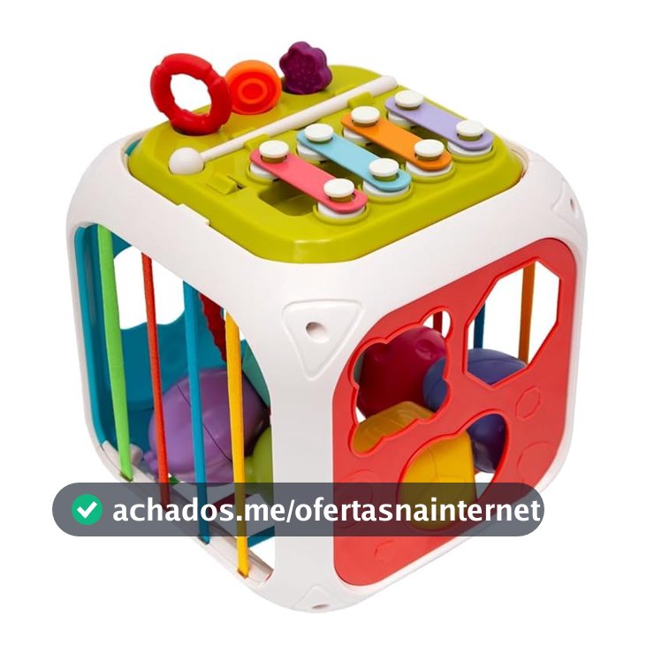 Cubo De Atividade Educativo 7 em 1 Brinquedo Sensorial Cubo de Atividades Infantil