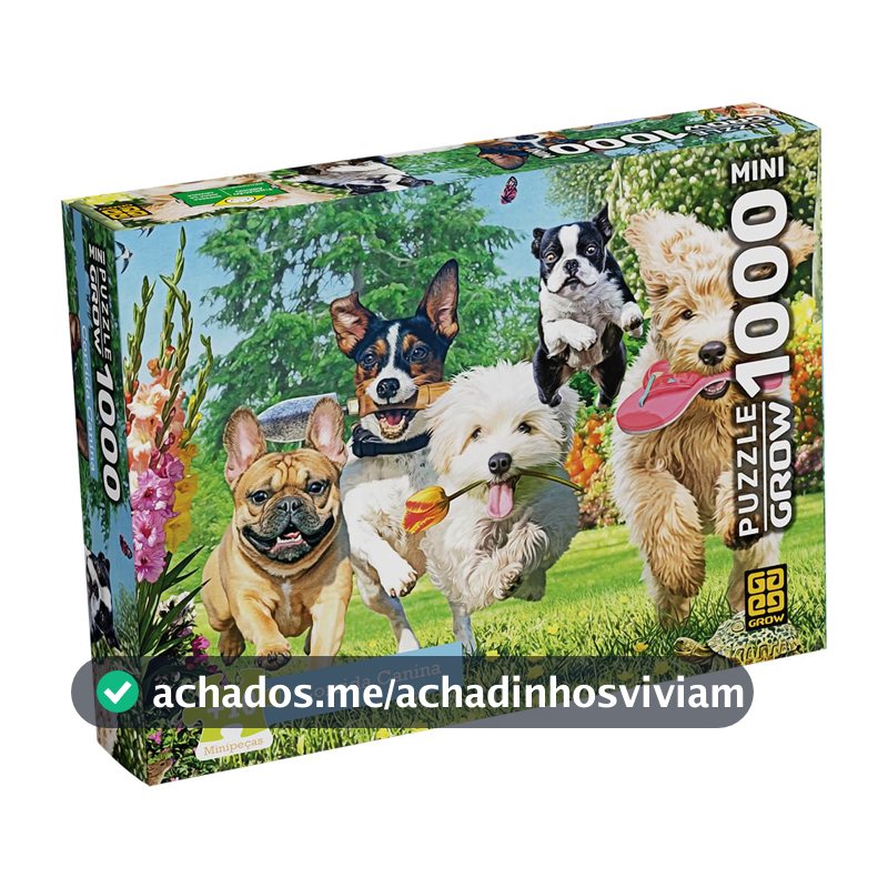 GROW - Quebra-Cabeça 1000 Peças Mini Corrida Canina - A partir de 10 anos