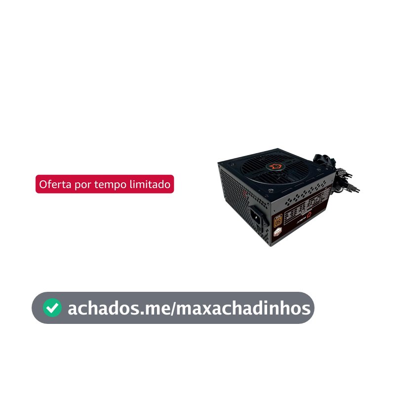 Fonte Husky Sledger 650W, 80 Plus Bronze, Cybenetics Bronze, PFC ativo, Bivolt - HFN650PT