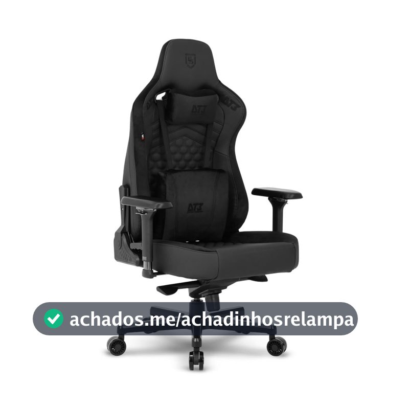 Cadeira de Escritório e Gamer DT3 Rhino, ergonomica e confortável revestimento DT3 Everpro™, Espuma injetada, estrutura reforçada em aço tubular, braços 4D+, Certificada NR-17. (Black)