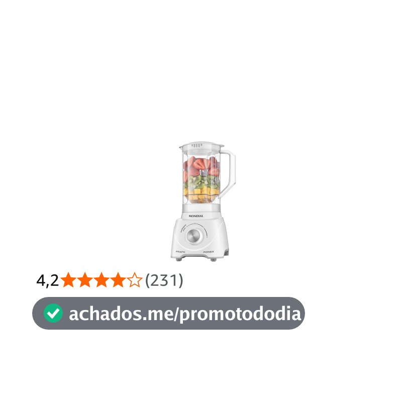 MONDIAL Liquidificador Pratic Power, Branco, 550W, 110V - L-97-W