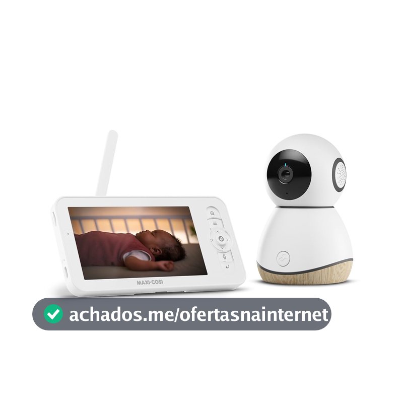Babá Eletrônica Maxi Cosi See Pro 360, tela 5.0, tecnologia CryAssist™ interpreta o choro, câmera HD 2K visão noturna, bateria de 10 horas, ruído branco