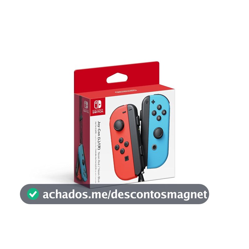 Controles Nintendo Joy-Con Azul Neon e Vermelho Neon