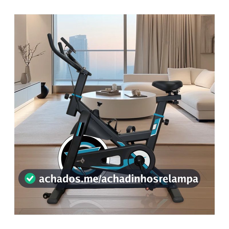 Bicicleta Ergométrica Spinning 5kg Volante Estofado PU com Monitor