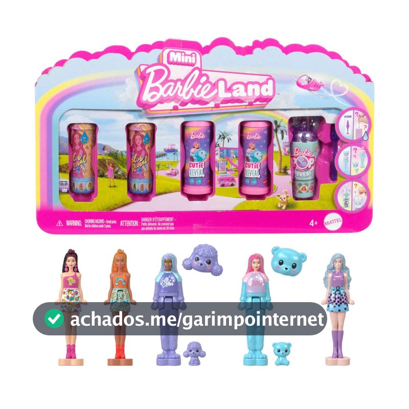 Barbie Mini BarbieLand Boneca Pacote Reveal para Crianças a Partir de 4