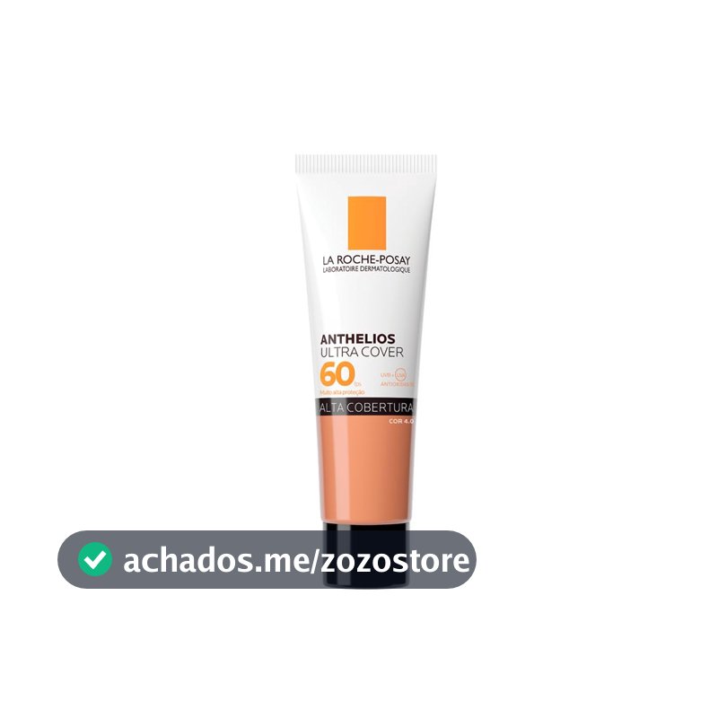 La Roche-Posay, Ultra Cover, Protetor Solar com Cor e Performance de Maquiagem, 12h de cobertura de base em uma única camada, Textura Fluida, Oil free, Toque Seco, FPS60, 30g