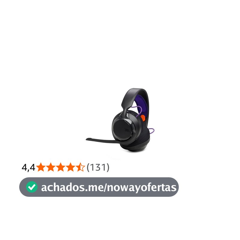 JBL, Fone de Ouvido Gamer, Headset, Quantum 250, Cancelamento de Ruído - Preto