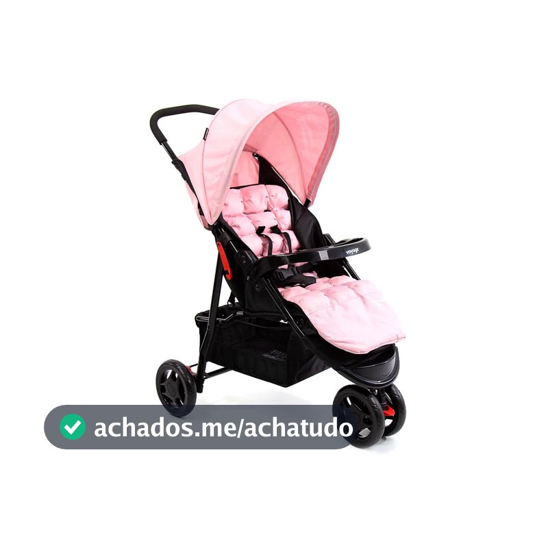 Carrinho de Bebê Delta Rosa Mescla - Voyage