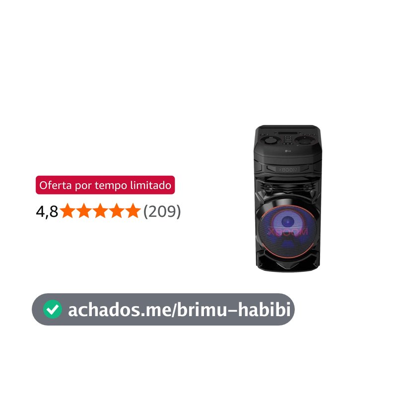 Caixa Acústica LG xboom RNC5, Bluetooth, DJ e Karaokê, 200W e Iluminação de Festa