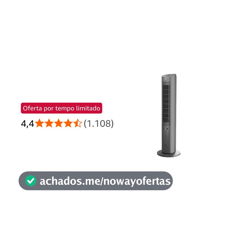 WAP Climatizador de Ar AIR FRESH 4 em 1, com Reservatório para Essência e 3 Níveis de Velocidades, Baixo Ruído, 90W 220V