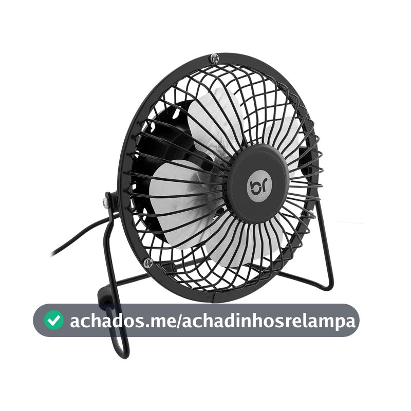 Ventilador de Mesa com alimentação USB, silencioso e leve - Bright