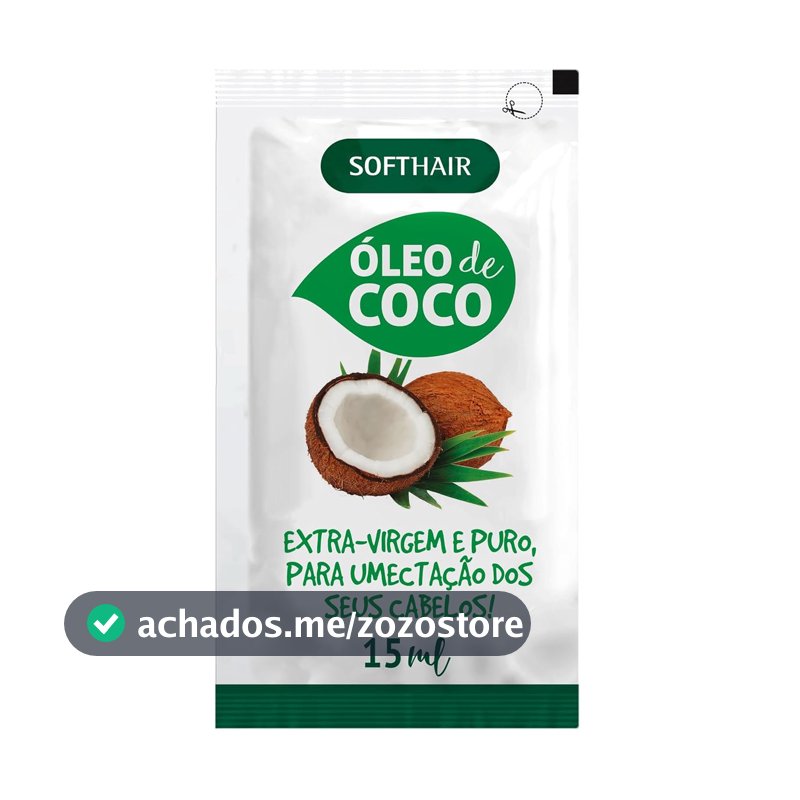 Óleo de Coco Extra Vigem (Sache) Softhair - 15ml, Soft Hair