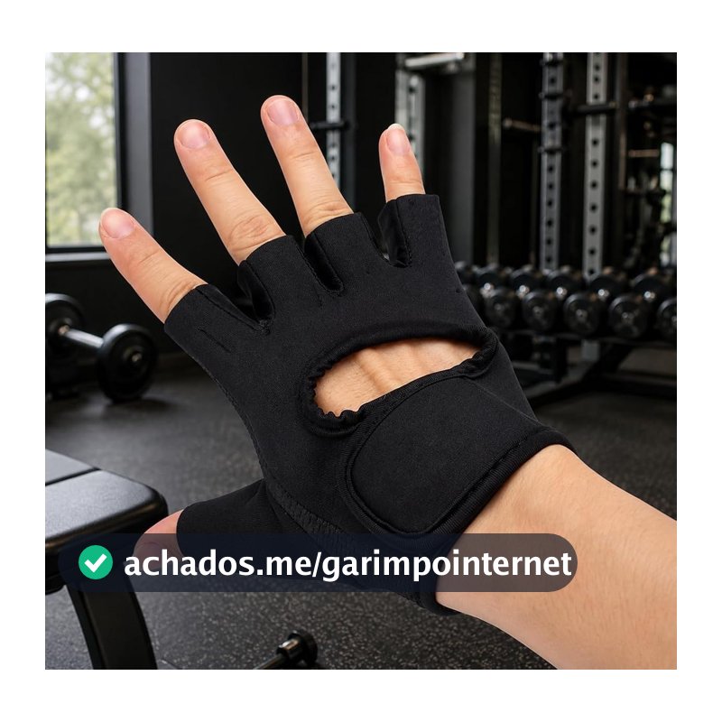 Luva para Academia Premium Antiderrapante Colante Neoprene Respirável, Ajustável e Confortável, Proteção Contra Calos para Musculação, Fitness – Qualidade Premium LNMAX®
