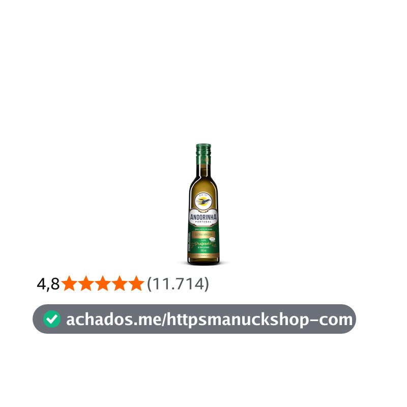 Azeite De Oliva Extra Virgem Andorinha - 500ml
