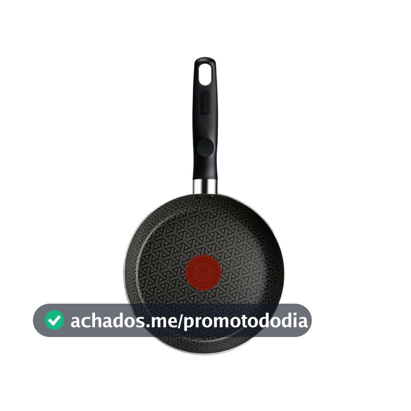 Frigideira Rochedo Robusta Grafite 20cm com Antiaderente Resist 3X, Reforçado com Partículas Minerais, Alta Espessura, Base Limpa Fácil e Thermo-Sinal
