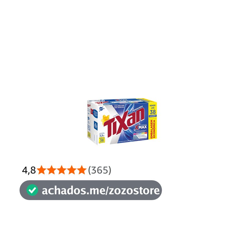 Lava-Roupas Pó Concentrado Primavera Tixan Caixa 2200 G
