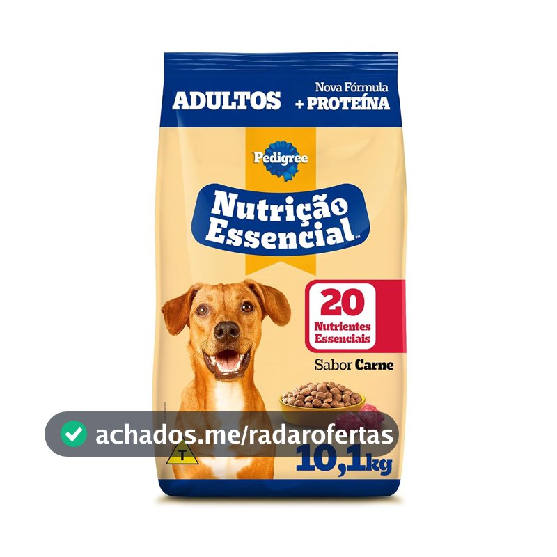 PEDIGREE Ração Nutrição Essencial Carne Para Cães Adultos 10.1kg