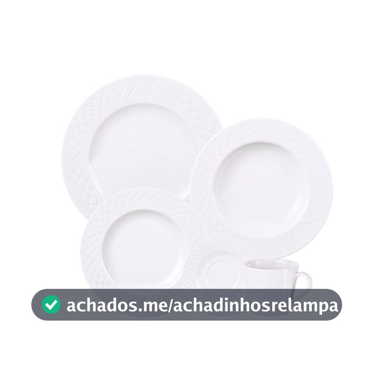 Aparelho de Jantar Tramontina Ingrid em Porcelana Decorada 30 Peças