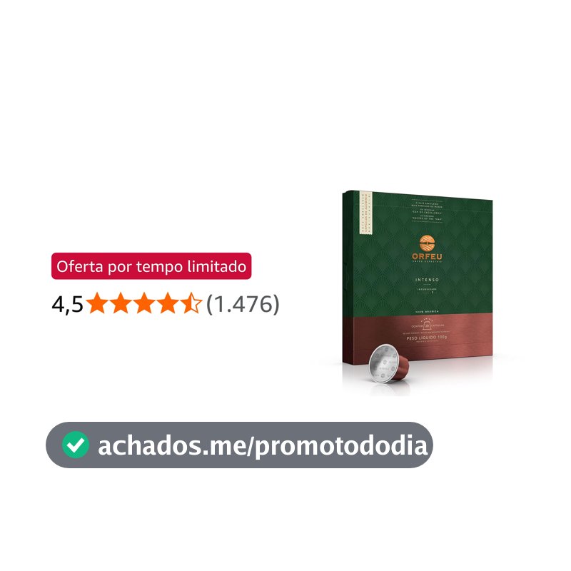 Cápsulas Orfeu Intenso Compatíveis Nespresso® 20 Unidades