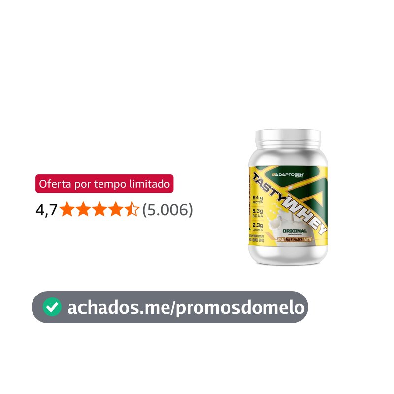 Adaptogen Tasty Whey Original 900g (Embalagem Pode Mudar)