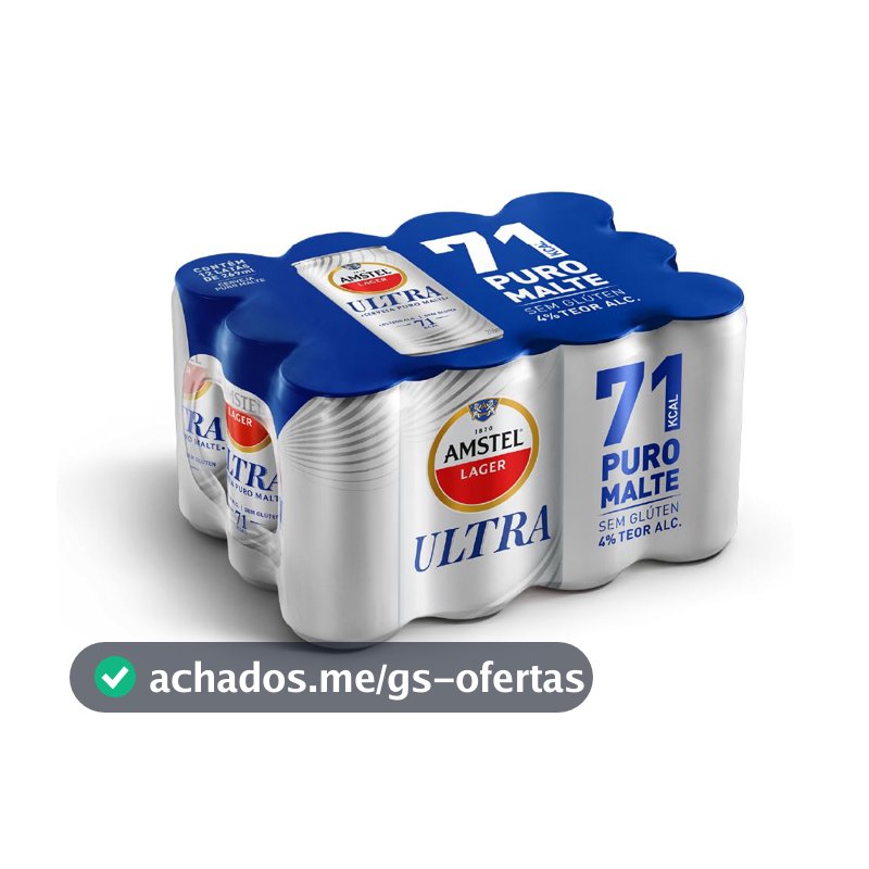 Amstel Ultra Cerveja Puro Malte, Pack 12 Latas 269ml