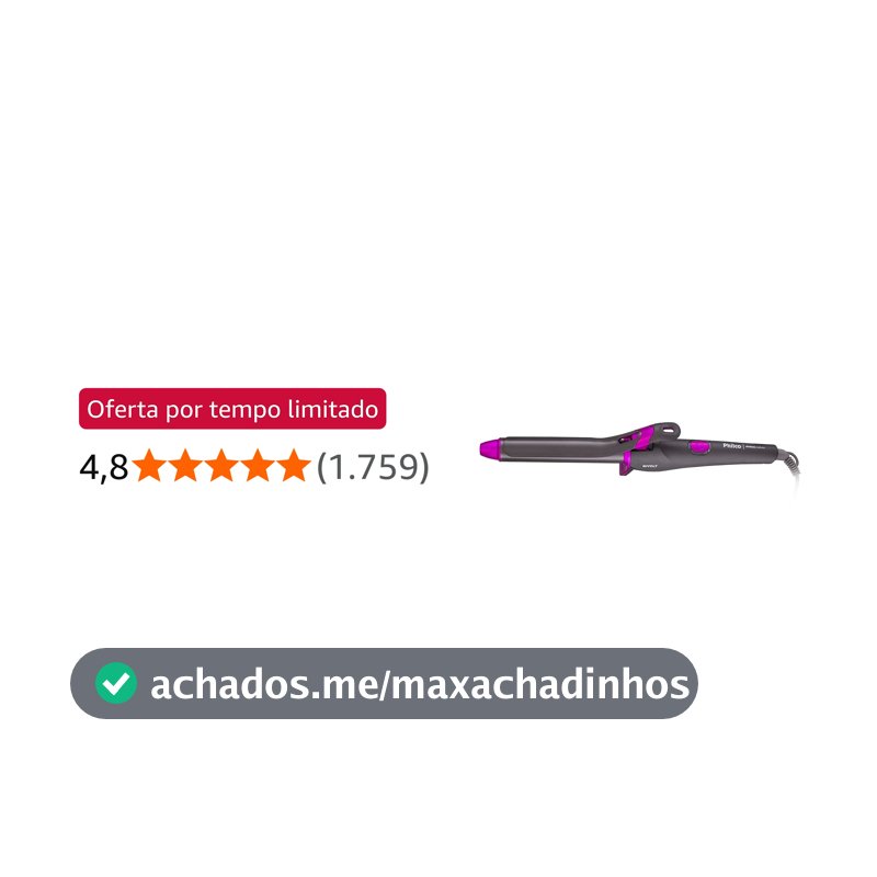 Cacheador Phico Cachos de 25mm. Revestimento em cerâmica, PEC15 Intense Curves Bivolt