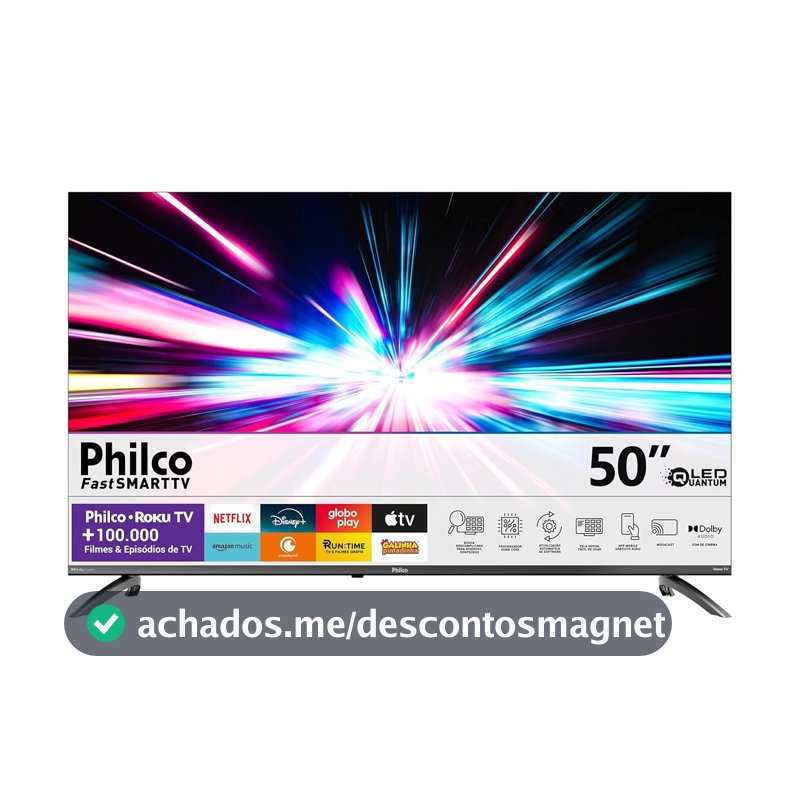 Smart TV 50” Philco P50CRB 4K LED Dolby Audio